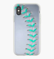 Light Blue Stiches Softball / Baseball iPhone Case