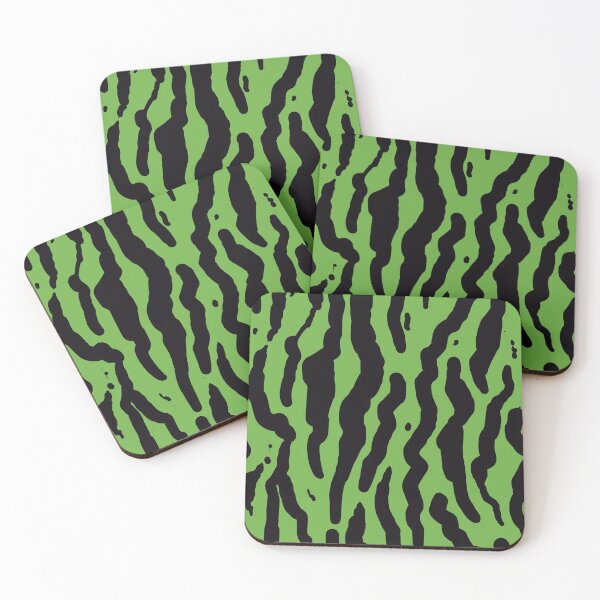 Item preview, Green and black zebra stripes designed and sold by dovedesign.