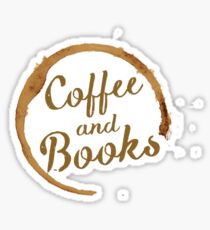 Pegatina Café y libros