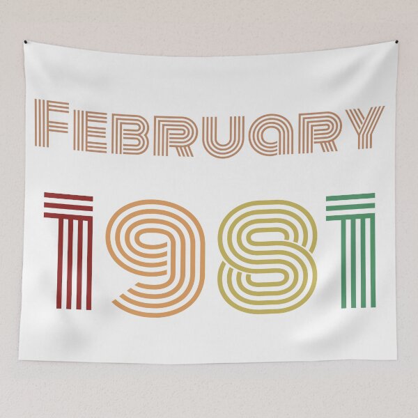 Item preview, February 1981 Design, Happy 40th Birthday. designed and sold by marosharaf.