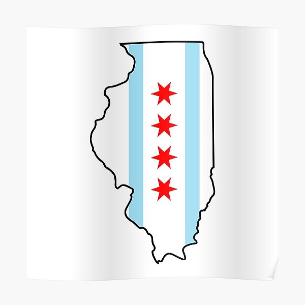 Fly The W Chicago Flag Poster