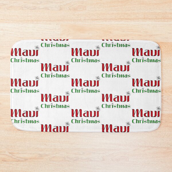 Item preview, Funny Pun Maui Merry Christmas Red and Green with Tropical Flower designed and sold by gobbieshoppe.