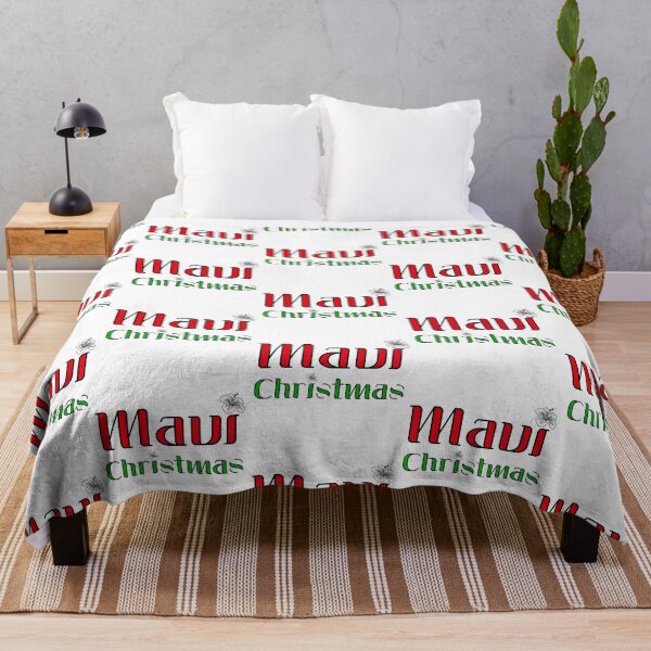 Item preview, Funny Pun Maui Merry Christmas Red and Green with Tropical Flower designed and sold by gobbieshoppe.