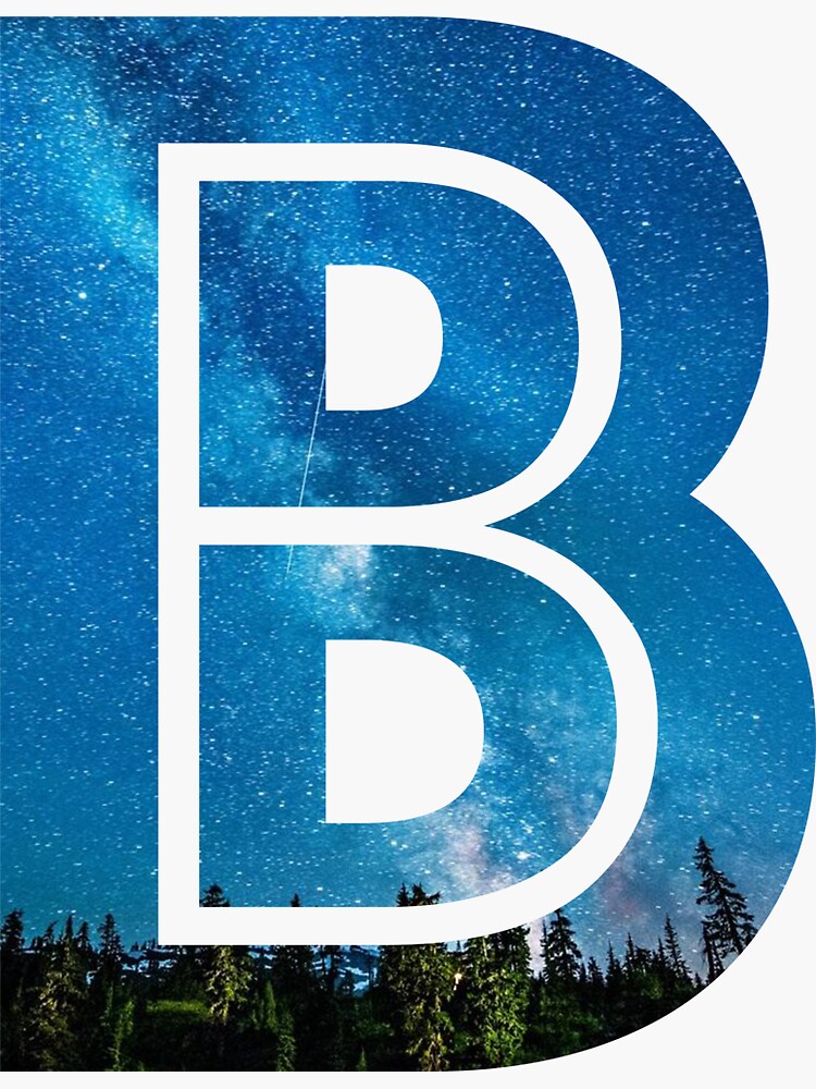 "The Letter B - Starry Night" Sticker For Sale By Alphamike | Redbubble