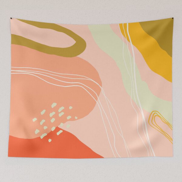 Item preview, Orange abstract shapes designed and sold by KennyLucky.