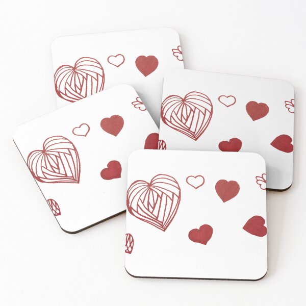 Item preview, Monochrome heart doodles designed and sold by Snuggleshark.
