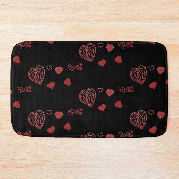 Item preview, Monochrome heart doodles designed and sold by Snuggleshark.