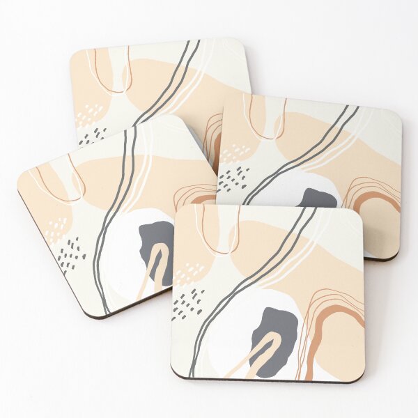 Item preview, Creme abstract shapes designed and sold by KennyLucky.