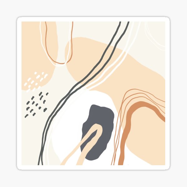 Item preview, Creme abstract shapes designed and sold by KennyLucky.
