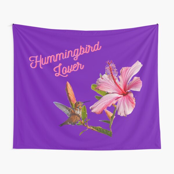 Hummingbird Lover In Purple By Concetta Ellis Tapestry