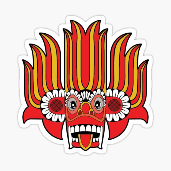 "Sri Lanka Yaka Mask" Sticker for Sale by GlobalCalming Redbubble