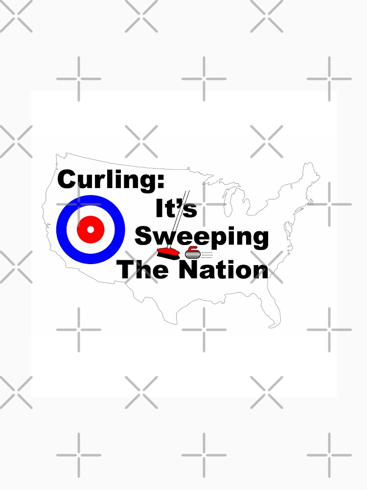 Thumbnail 7 of 7, Classic T-Shirt, Curling: It's sweeping the nation designed and sold by WordsByJake.
