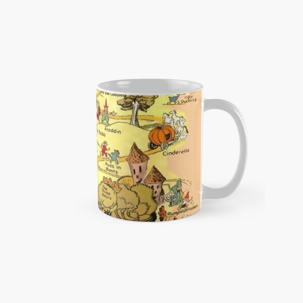 Brothers Grimm Map of the Fairy Tale Lands Folktale Stories Classic Mug