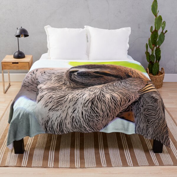 Feelin’ mighty slothy Throw Blanket
