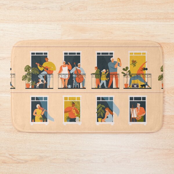 Item preview, Neighbors on the balconies designed and sold by AngelinaBambina.