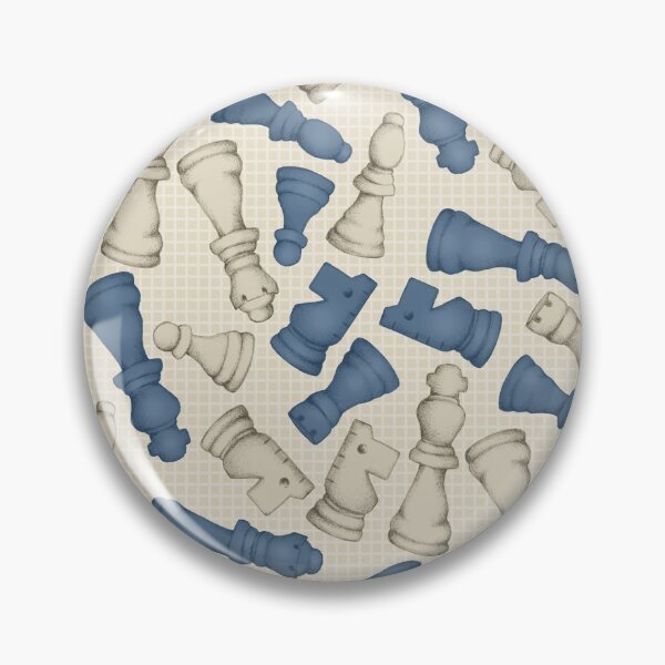 Item preview, Once a Pawn a Chess Game - navy blue, neutral cream and tan designed and sold by Perrin Le Feuvre.