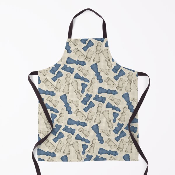 Item preview, Once a Pawn a Chess Game - navy blue, neutral cream and tan designed and sold by Perrin Le Feuvre.