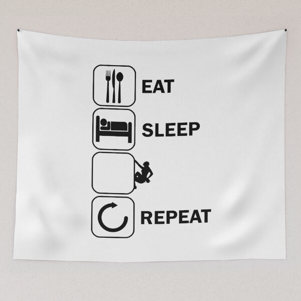 Item preview, Sleeping Eating Climbing Bouldering Mountaineering designed and sold by DerNerd.