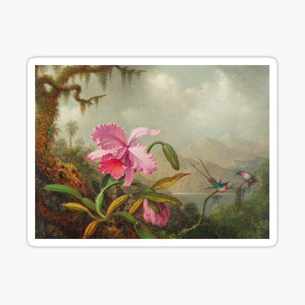 Item preview, Martin Johnson Heade - Orchids and Hummingbirds (1890) designed and sold by HistoryRestored.