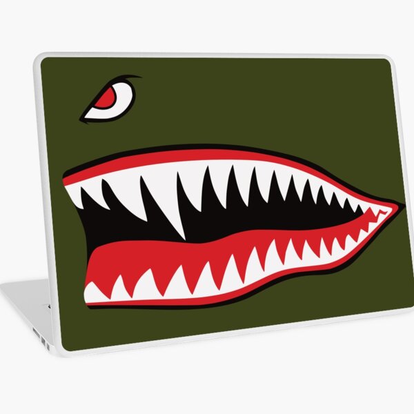 Air bomb flying tiger shark mouth sticker vinyl ca