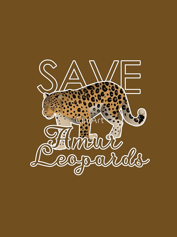 "Save Amur leopards animal design to raise awareness on extinction" T