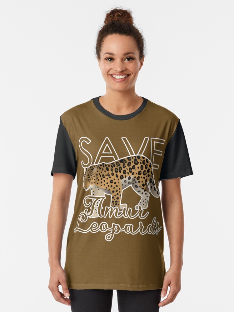 "Save Amur leopards animal design to raise awareness on extinction" T