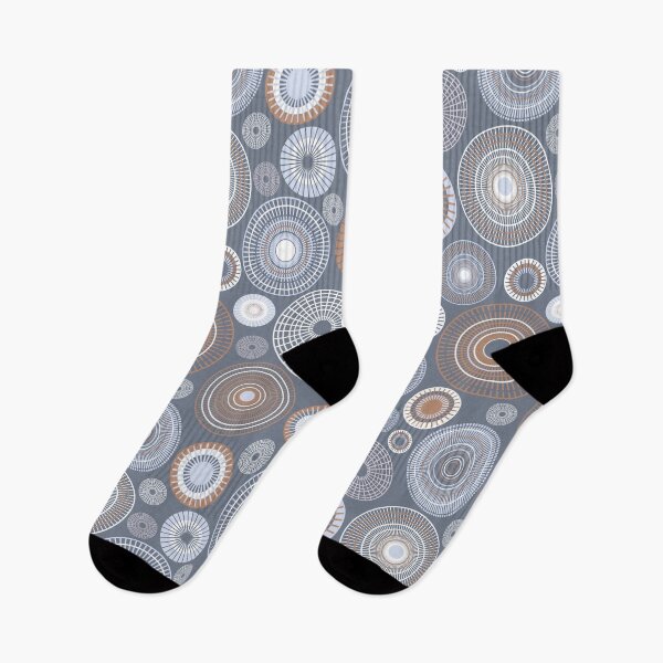 Item preview, Groovy pattern of concentric circles in gray and pink designed and sold by colorofmagic.