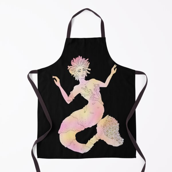 Item preview, Inked Coral Mermaid in Orange and Pink designed and sold by AvalonUnmuzzled.