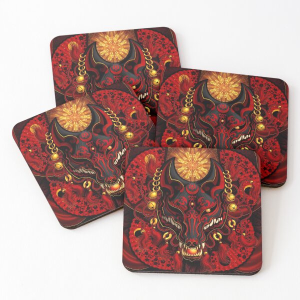 Item preview, Dark Kitsune, Fox Mask - Red and Black designed and sold by Abysm Internal.