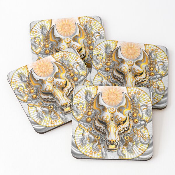 Item preview, Kitsune, Fox Mask - White and Gold designed and sold by Abysm Internal.