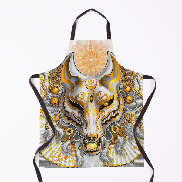 Item preview, Kitsune, Fox Mask - White and Gold designed and sold by Abysm Internal.