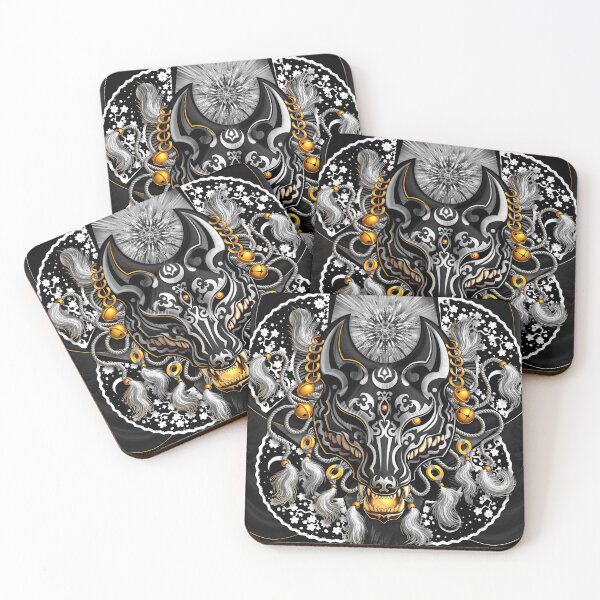 Item preview, Kitsune, Fox Mask - Black and White I designed and sold by Abysm Internal.
