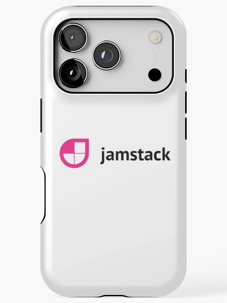 Imagen 1 de 4, Funda de iPhone con la obra Jam stack logo, JavaScript, API y marcado, diseñada y vendida por developerfriday.