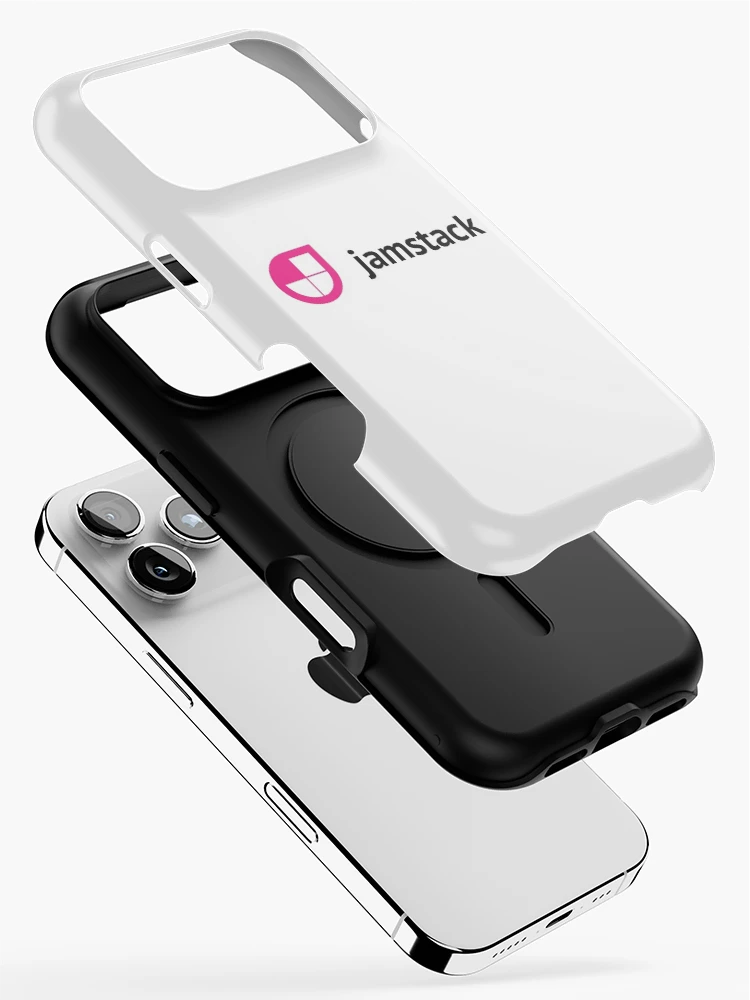 Imagen 2 de 4, Funda de iPhone con la obra Jam stack logo, JavaScript, API y marcado, diseñada y vendida por developerfriday.