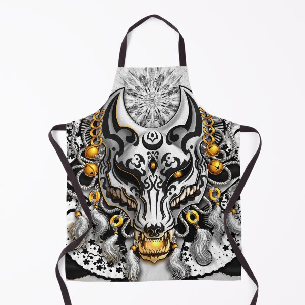 Item preview, White Goth Kitsune, Fox Mask - Black and White II designed and sold by Abysm Internal.