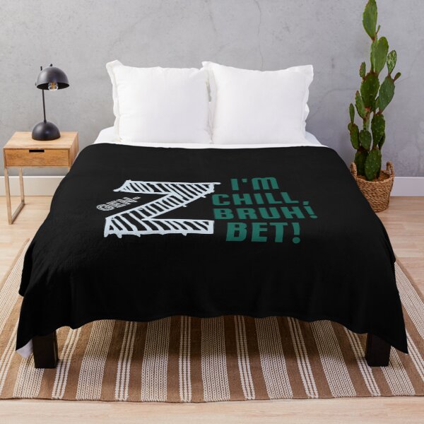 Item preview, Green Gen-z merch:  "I'm Chill, Bruch! Bet!" designed and sold by AyeAyeBeans.