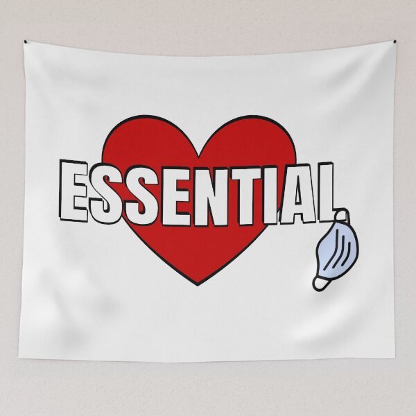Item preview, ESSENTIAL With Heart and Mask on White designed and sold by AMGImpressions.