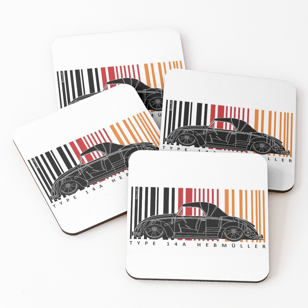 aircooled type 14 Coasters (Set of 4)