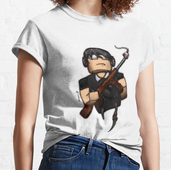 Roblox Gun T Shirts Redbubble - roblox logos roblox t shirt teepublic roblox cute app