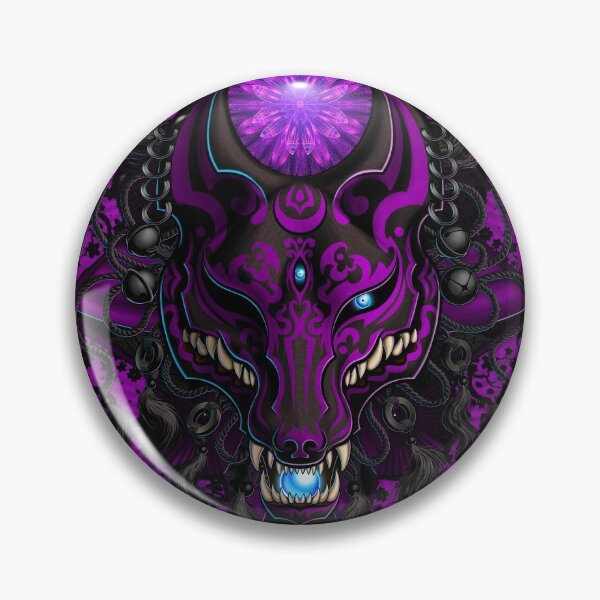 Item preview, Pastel Goth Kitsune, Fox Mask - Black and Purple designed and sold by Abysm Internal.