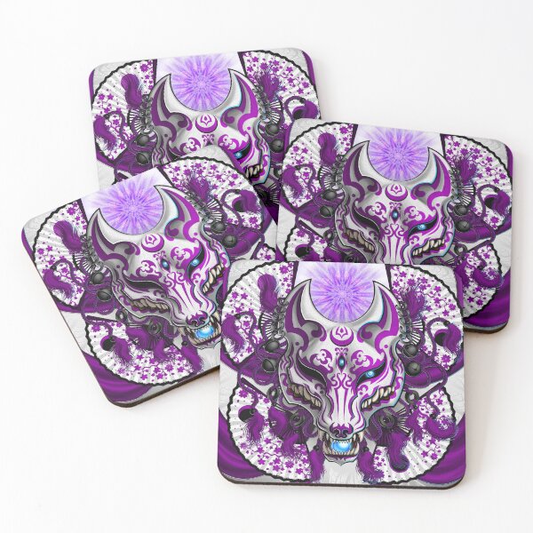 Item preview, Pastel Goth Kitsune, Fox Mask - White and Purple designed and sold by Abysm Internal.