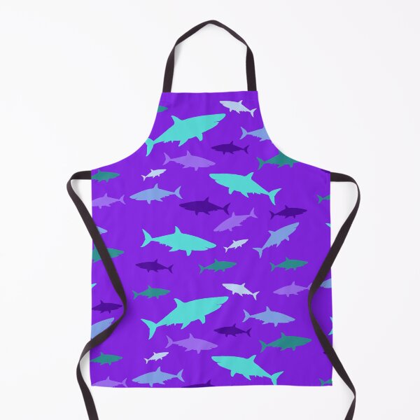 Item preview, Sharks in purple and teal designed and sold by chihuahuashower.