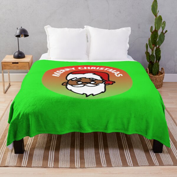 Item preview, Black African American Santa Merry Christmas designed and sold by ModkMerch.