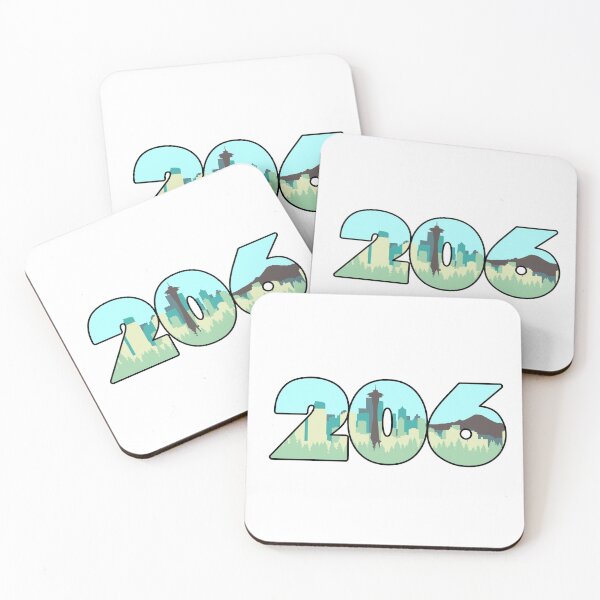 Item preview, Seattle 206 Sticker designed and sold by SoundFoundry.