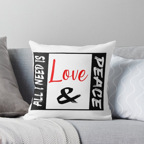 Item preview,  "All I Need Is Love & Peace " Love Quote designed and sold by YA45 Store.