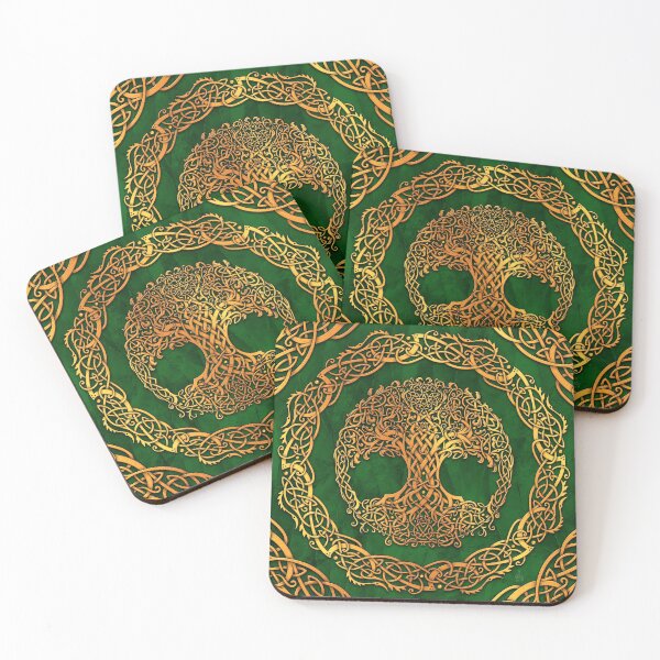 Item preview, Gold Tree of Life - Green designed and sold by Abysm Internal.