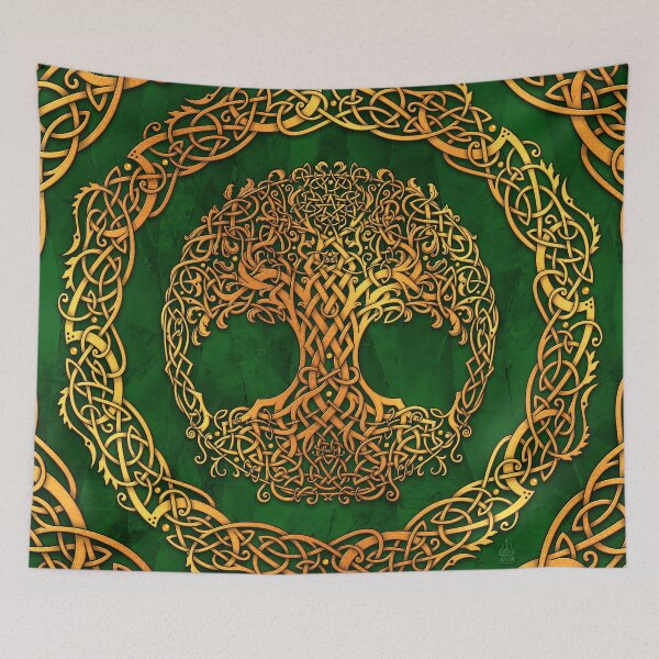 Item preview, Gold Tree of Life - Green designed and sold by Abysm Internal.