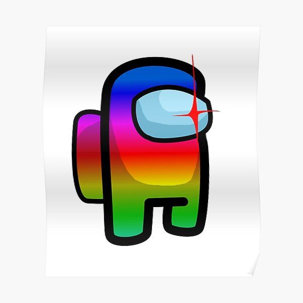 Among Us Rainbow Posters | Redbubble