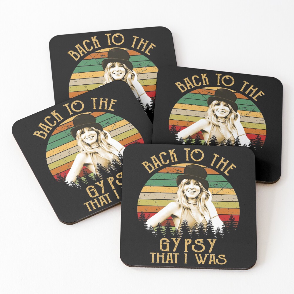 Back To The Gypsy That I Was vintage Retro Coasters (Set of 4)