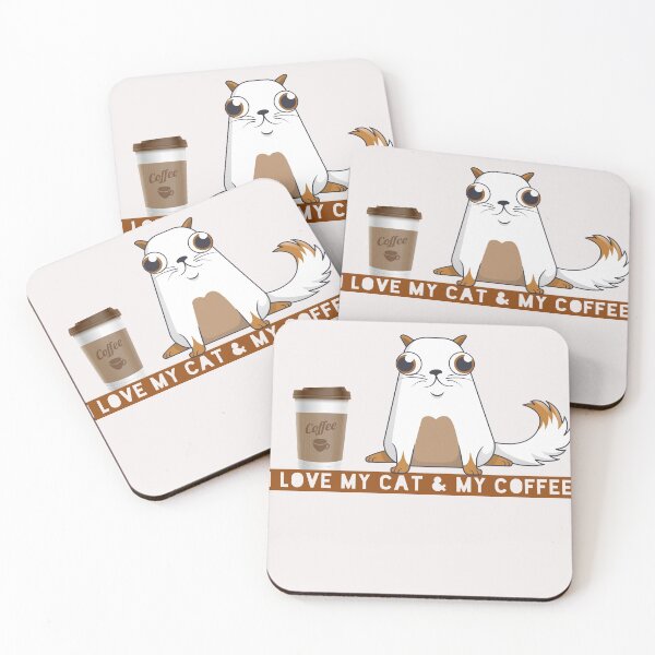 Item preview, I love cat and coffee designed and sold by aruvanita.